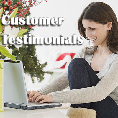 Customer testimonials
